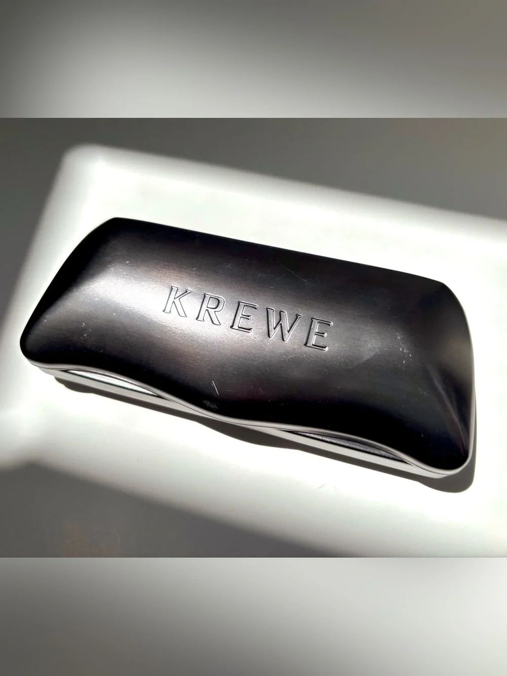 KREWE Silver Hard Sunglasses Case